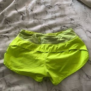 Yellow Lululemon Shorts
